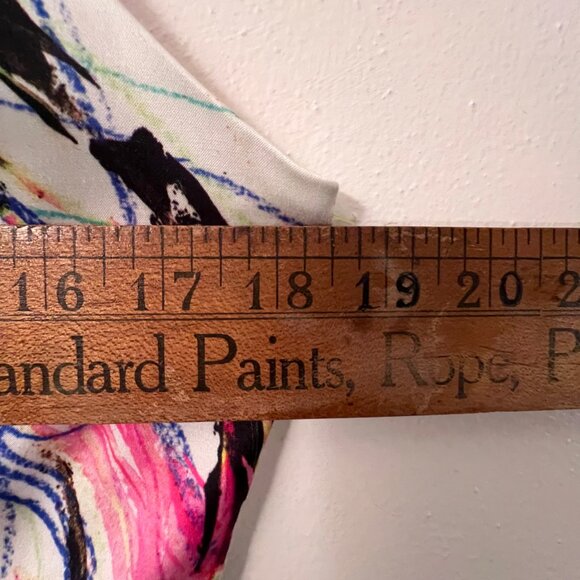 Milly Dress 12 Scribble-Print Racerback Knee Length - Picture 10 of 10